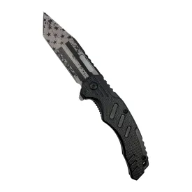2-Pack: 4.75" American Flag Tanto Blade with ABS Handle
