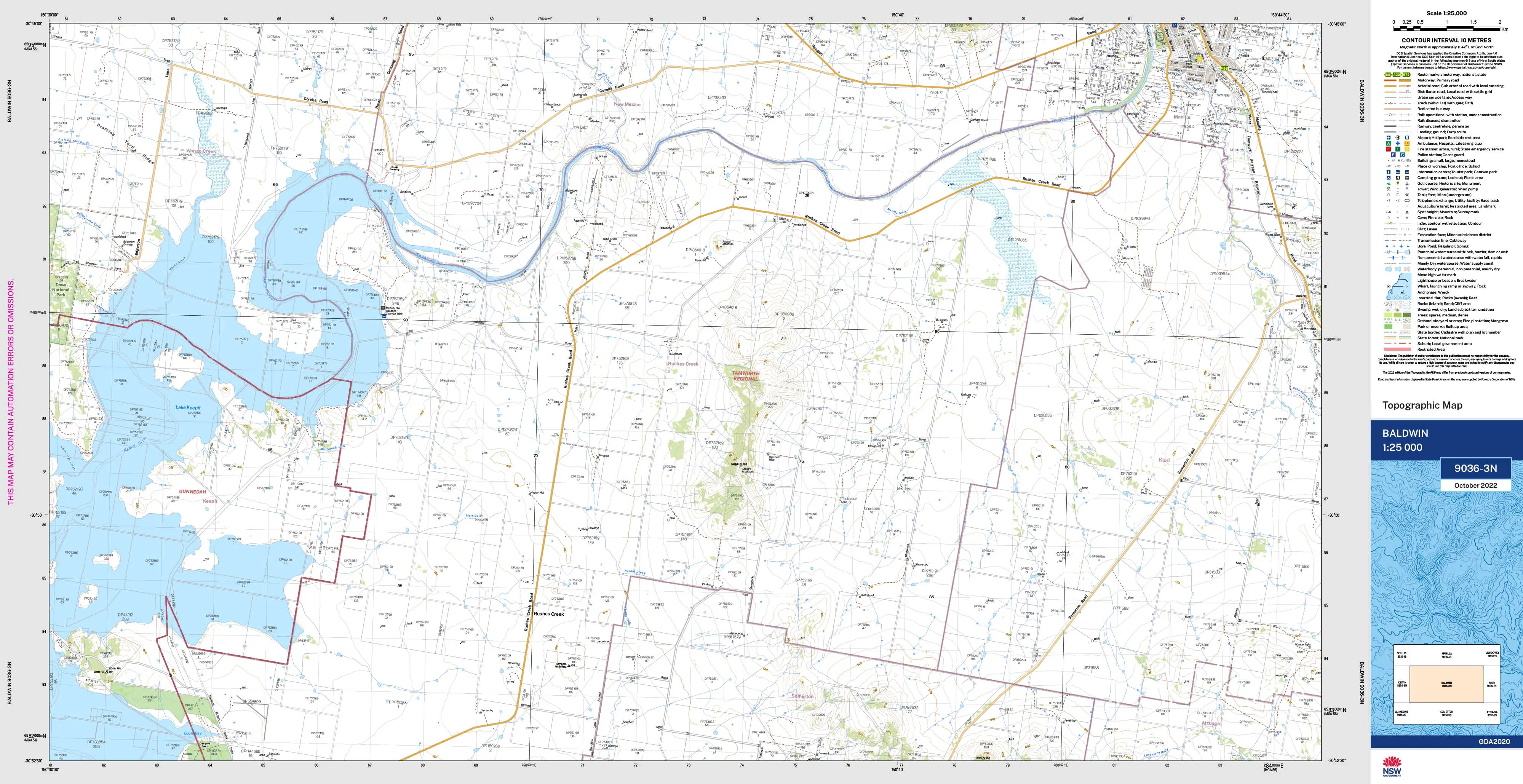 Baldwin 9036-3N Topographic Map 1:25k