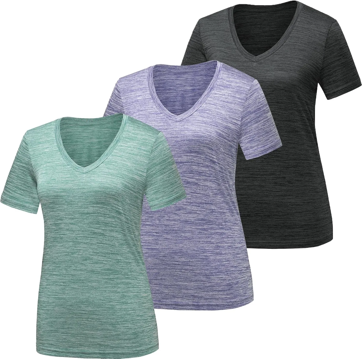 BALENNZ Workout Shirts for Women, Moisture Wicking Quick Dry Active Athletic Women's Gym Performance T Shirts