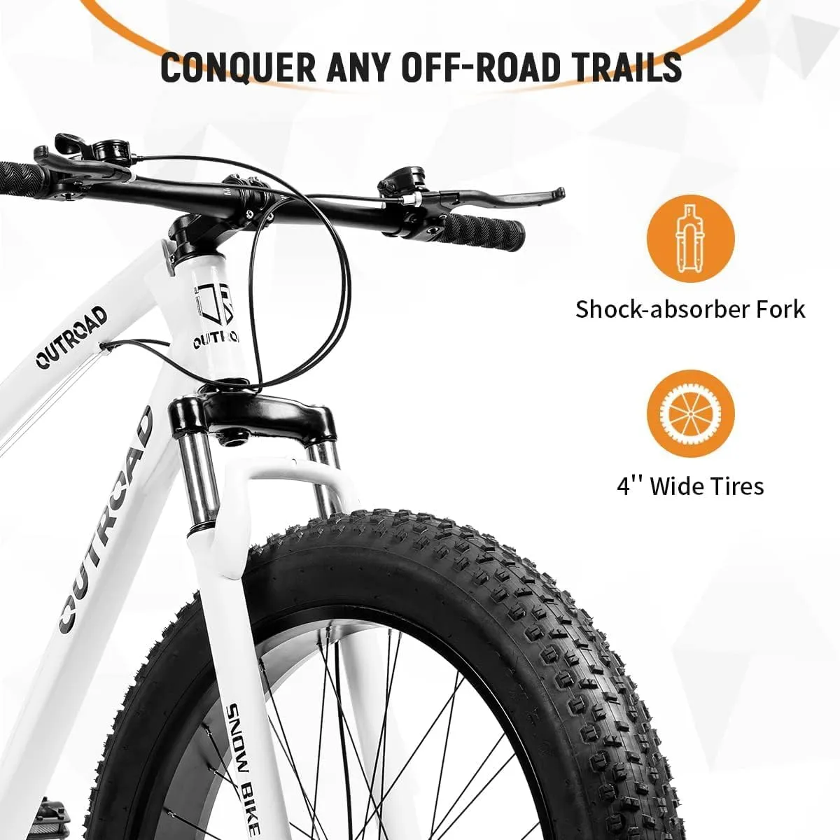 Betterland 26 Inch Bicycle Wheels, Fat/Normal Tire Mountain Bike, 21-Speed with Dual Front Suspension, High Carbon Steel Frame with Double Disc Brake and Anti-Slip Bicycle for Adults