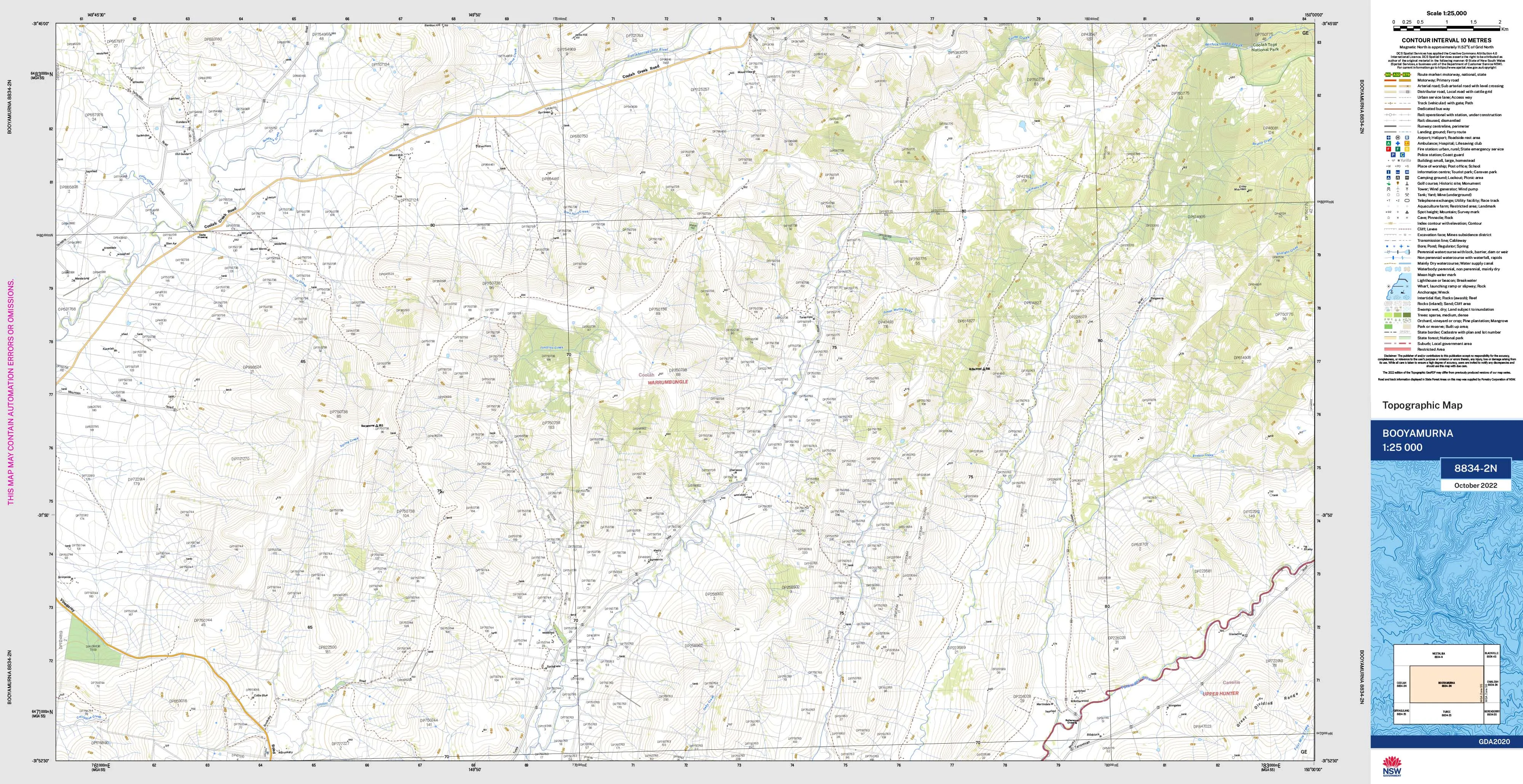 Booyamurna 8834-2N Topographic Map 1:25k