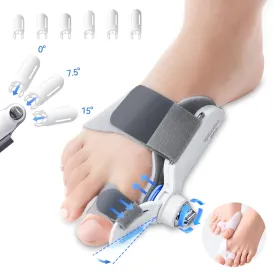 Bunion Corrector for Women & Men Big Toe Straightener with 3 Different Angle Fixing Plate, Orthopedic Bunion Splint for Hallux Valgus, Hammer Toe Corrector Brace for Relief