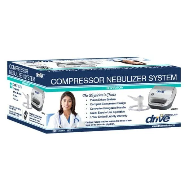 Drive Medical Compact Compressor Nebulizer with Disposable Neb Kit