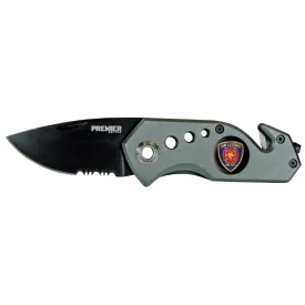 Drop Point Knife W/ Star Of Life Logo