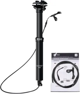 EXA Form 900i 30.9mm/31.6mm Dropper Post with Remote Lever and Cable Kit MTB/Ebike Internal Routing Dropper Seatpost for Mountain Bike(100mm/125mm/150mm Travel)