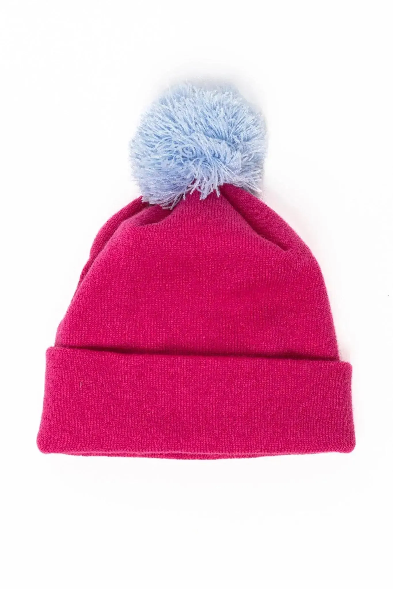 Fuchsia Winter Hat with Pom & Waterproof Leash Matching Set