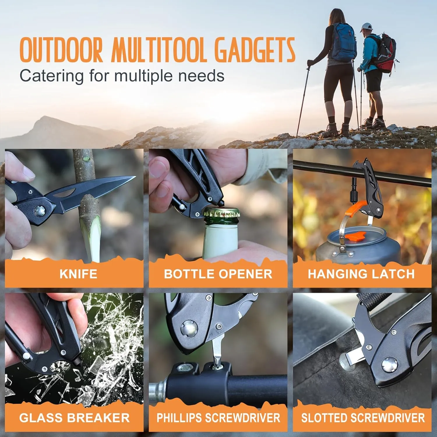 Gifts for Men Him Dad, Christmas Stocking Stuffers Gifts for Husband, Multitool Christmas Stocking Stuffers for Men, Mens Fathers Day Birthday Gift, EDC Gadgets Gift for Him Camping