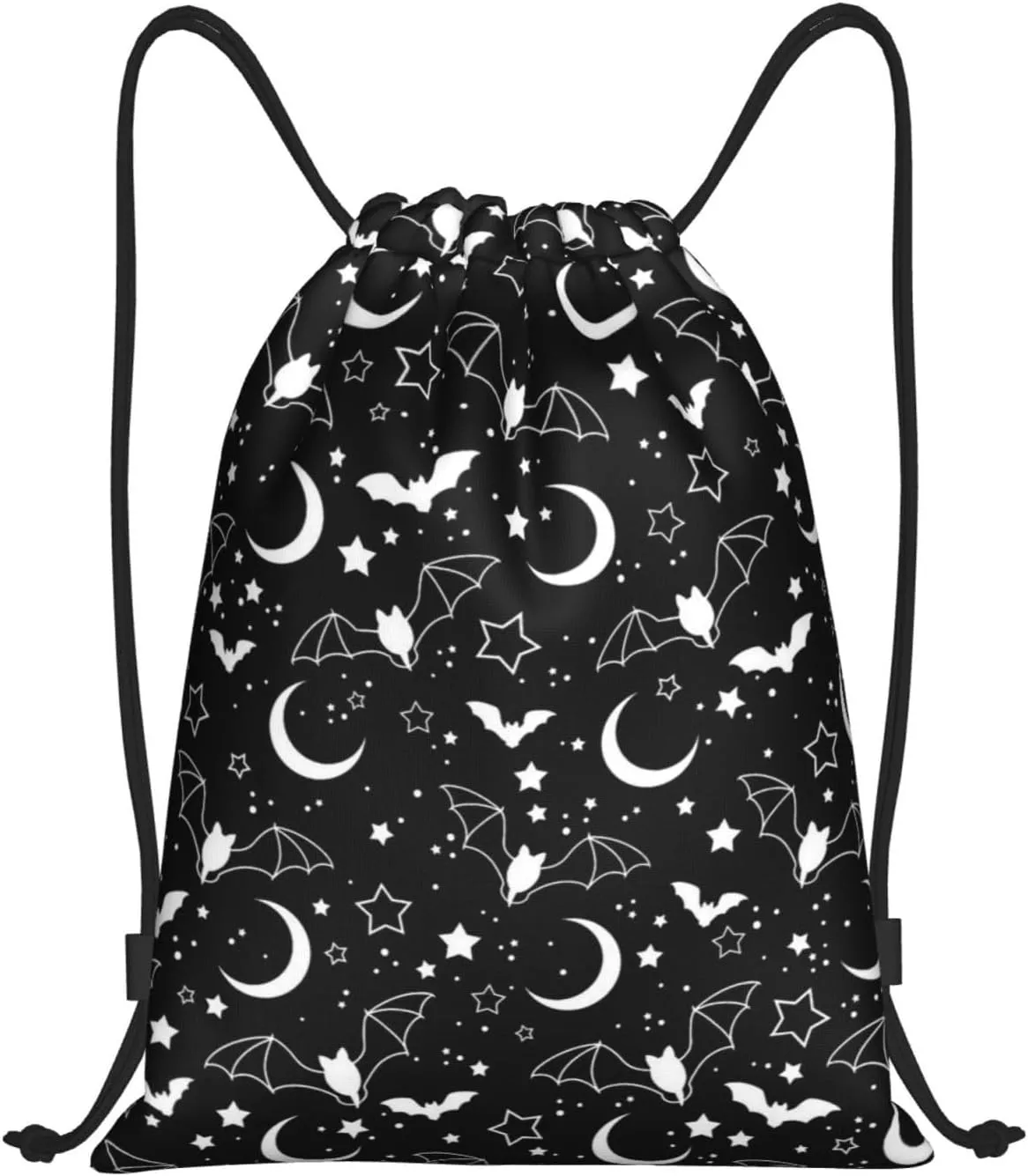Goth Bats Horror Drawstring Bag,Fashion Sport Gym Drawstring Backpack Beach Travel Sackpack for Men Women