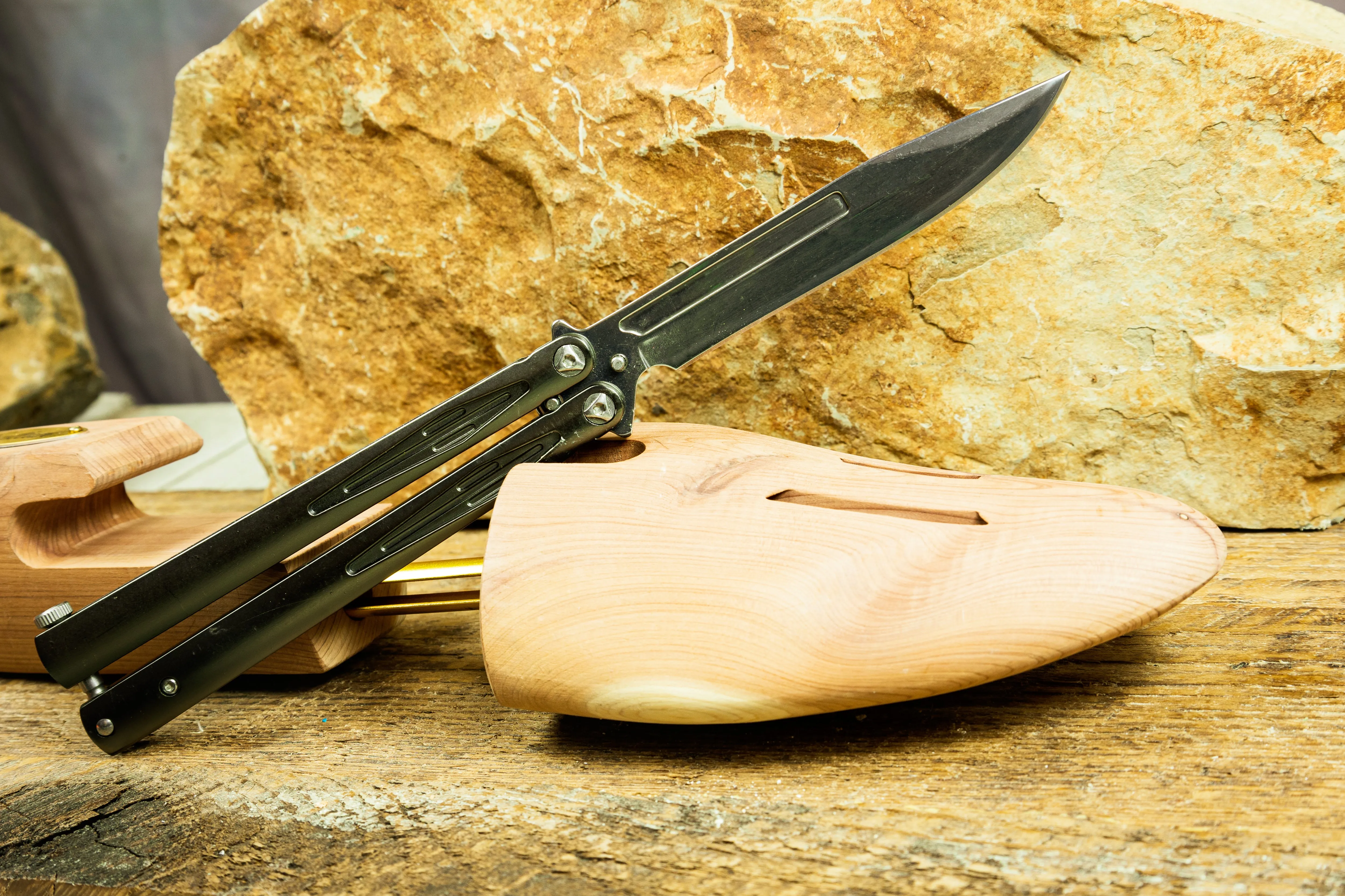 Happy Jack Butterfly Bailisong flip knife Butterfly Blade 4.5" blade