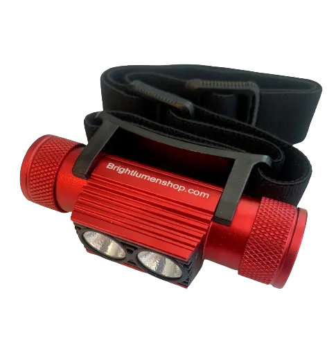 Headlamp Kit with Rechargeable Battery 2000 Lumens (Red)