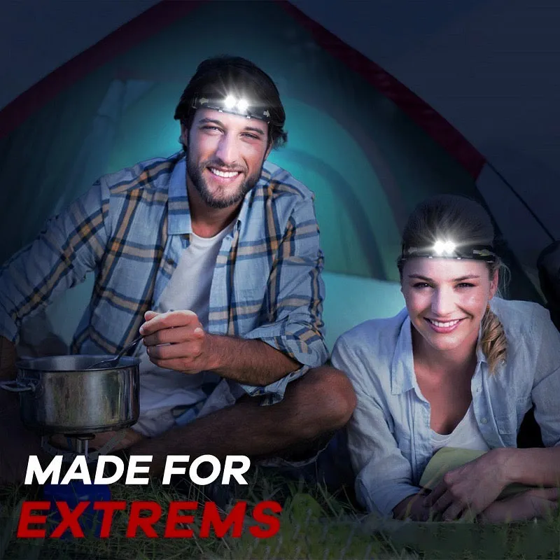 Headlamp Kit with Rechargeable Battery 2000 Lumens (Red)