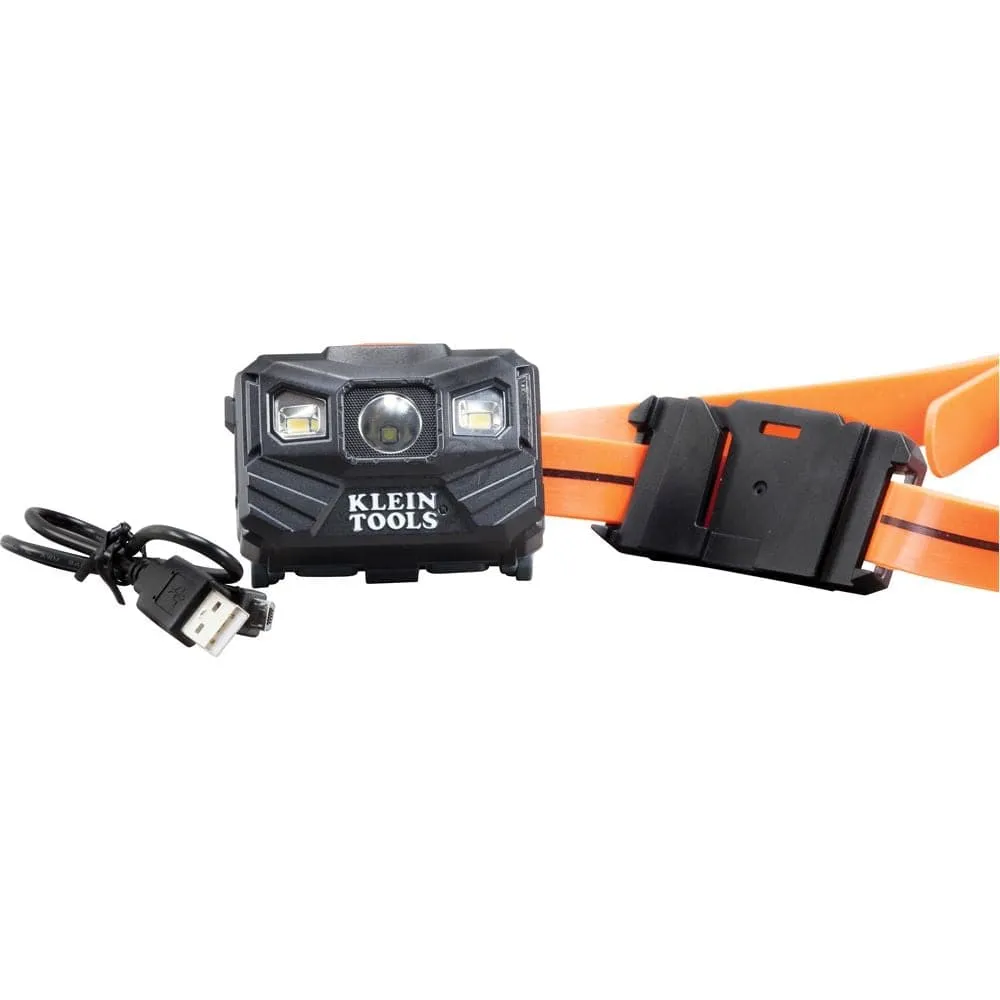 Klein 56064 3.7V Rechargeable Headlamp Light with Strap