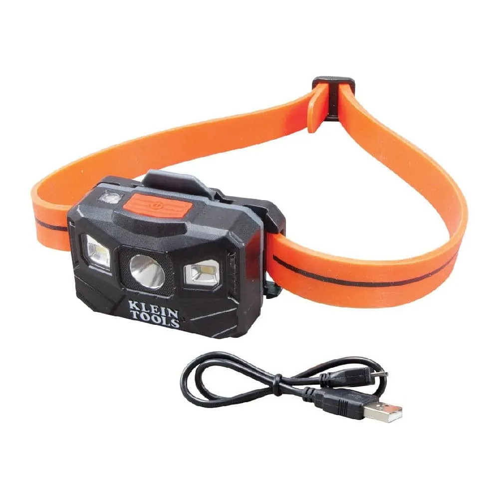 Klein 56064 3.7V Rechargeable Headlamp Light with Strap