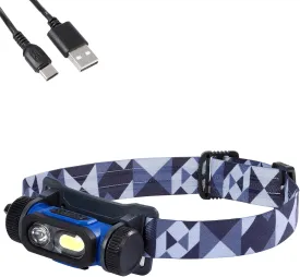 LED Headlamp Flashlight Rechargeable 500 Lumen Headlight with Sensor Mode and Spot Light IPX4 Waterproof Lightweight Head Lamp with 180Swivel for Outdoor Camping Hiking Running Fishing