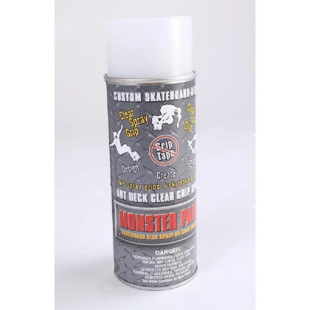 Longboard Skateboard Monster Paint Clear Spray on Griptape