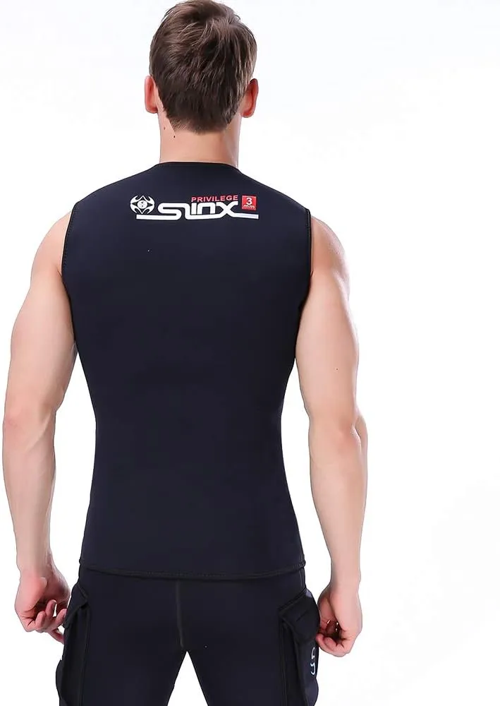 Mens Wetsuit Vest 2mm / 3mm Premium Neoprene Wetsuit Top Sleeveless Surfing Canoeing Scuba Diving Vest