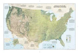 National Geographic United States Physical Wall Map (38.25 x 25.25 in) (National Geographic Reference Map) Map  May 10, 2023