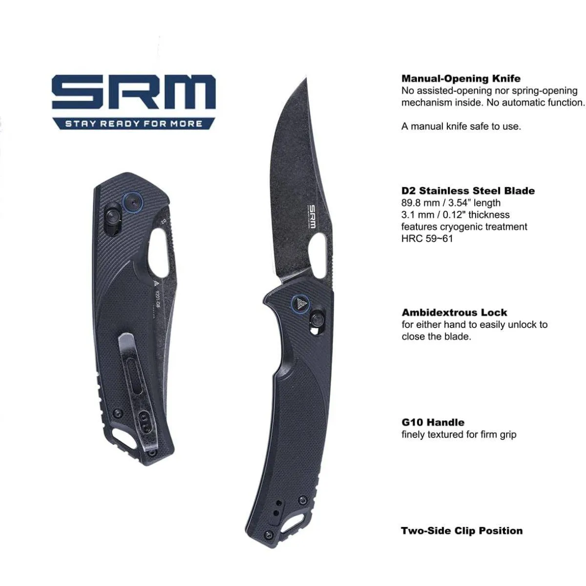 Pocket Folding Knife 9201-GB - Black