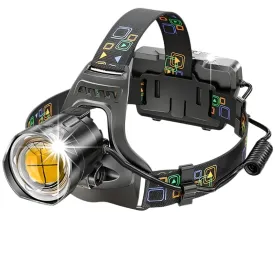 Powerful XHP90/100 Led Headlamp Zoomable USB Rechargeable High Power Headlight Waterproof Output 18650 Super Bright Head Torch