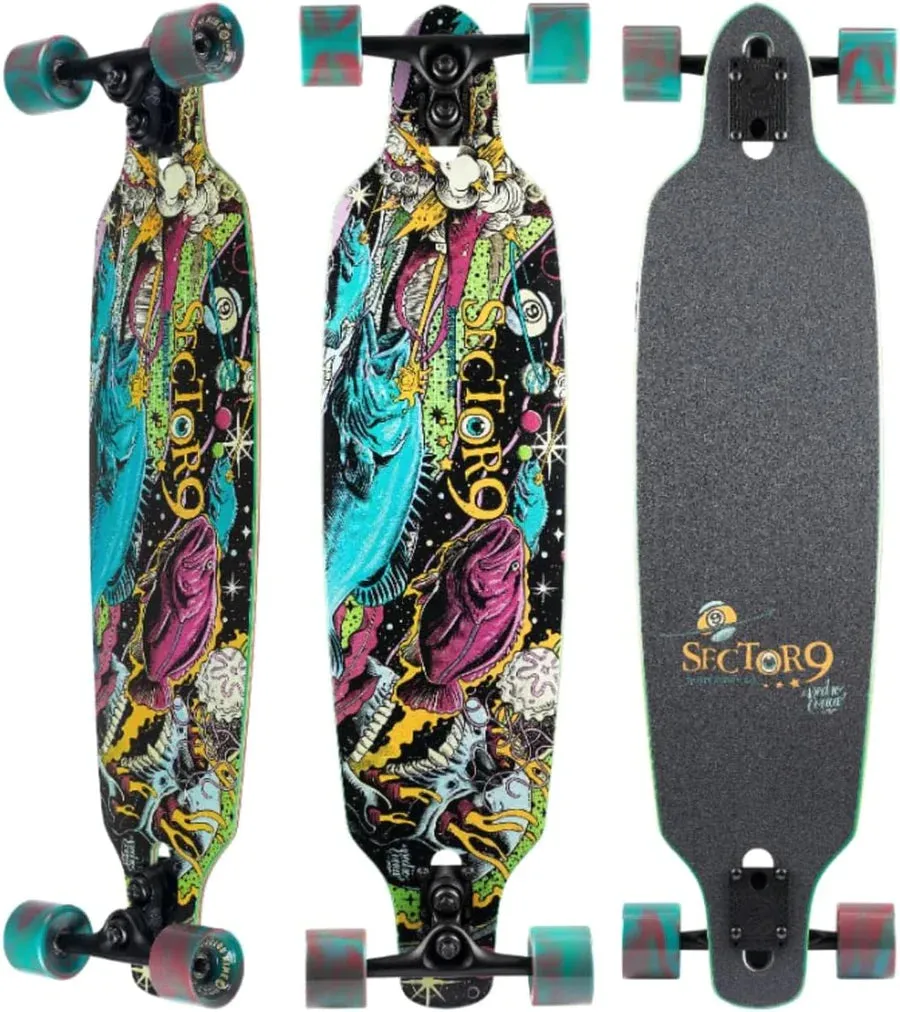 Sector Nine Fractal Battle 36" X 9.0" Longboard Complete Skateboard