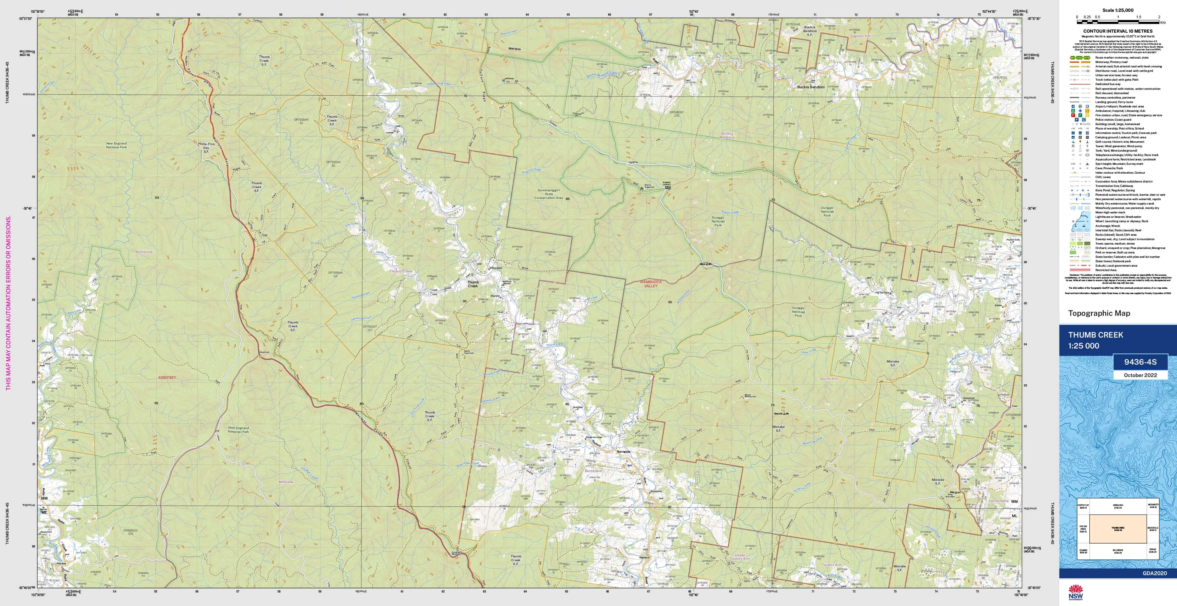 Thumb Creek 9436-4S Topographic Map 1:25k