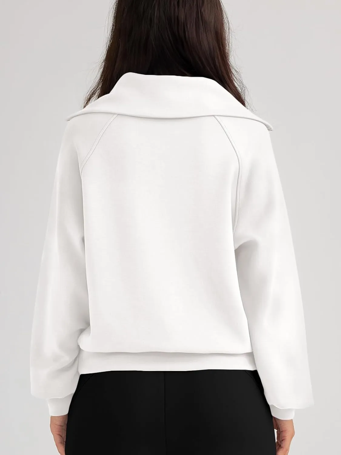 Trendy Queen Womens Oversized Sweatshirts Half Zip Pullover Long Sleeve Quarter Zip Hoodies Teen Girls Fall Y2K Clothes