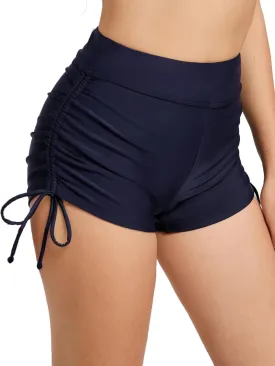 Womens Swim Shorts High Waisted Tie Board Shorts Bathing Suit Bottoms Tummy Control Swimsuit with Liner