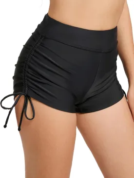 Womens Swim Shorts High Waisted Tie Board Shorts Bathing Suit Bottoms Tummy Control Swimsuit with Liner