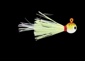 XXB VMC Hot Skirt Glow Jig | Orange Fire UV; 3/8 Oz.
