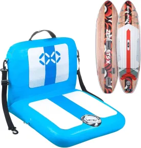 ZLX 10.5 FT Inflatable Stand Up Paddle Board with Seat for All Skill Levels Youth & Adults Wide Stable Non-Slip Deck, Adjustable Paddle