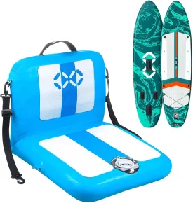 ZLX 11.5 FT Inflatable Stand Up Paddle Board with Seat for All Skill Levels Youth & Adults Wide Stable Non-Slip Deck, Adjustable Paddle